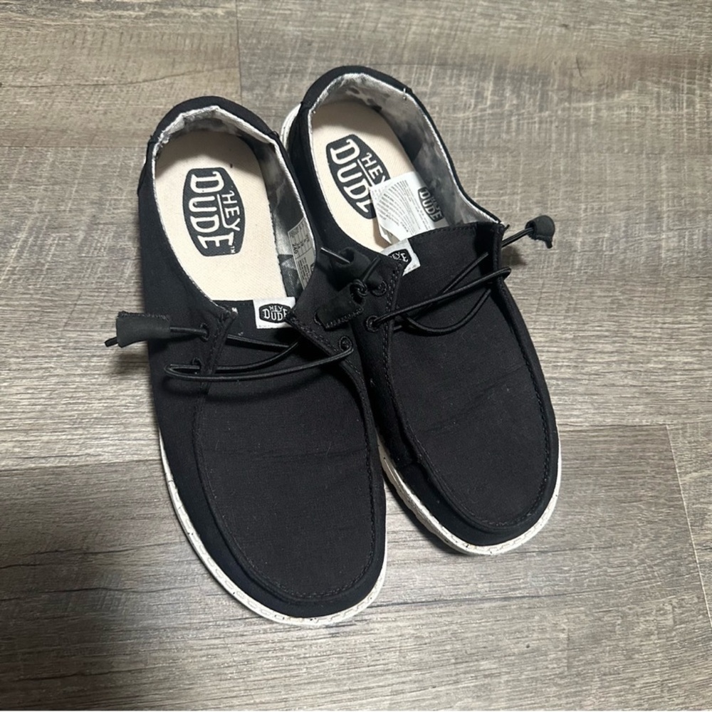 Hey Dude Men's Black Slip-On Loafers
